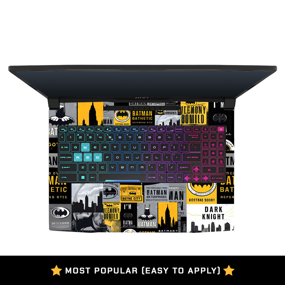 Dark Hero Collage MSI Katana 15 B13V Laptop Skin