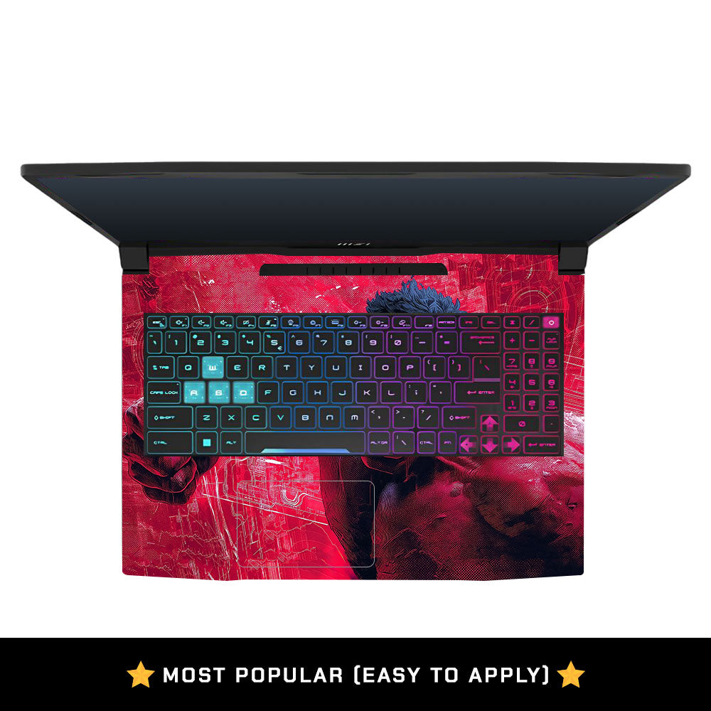 Red Comic Giant MSI Katana 15 B13V Laptop Skin