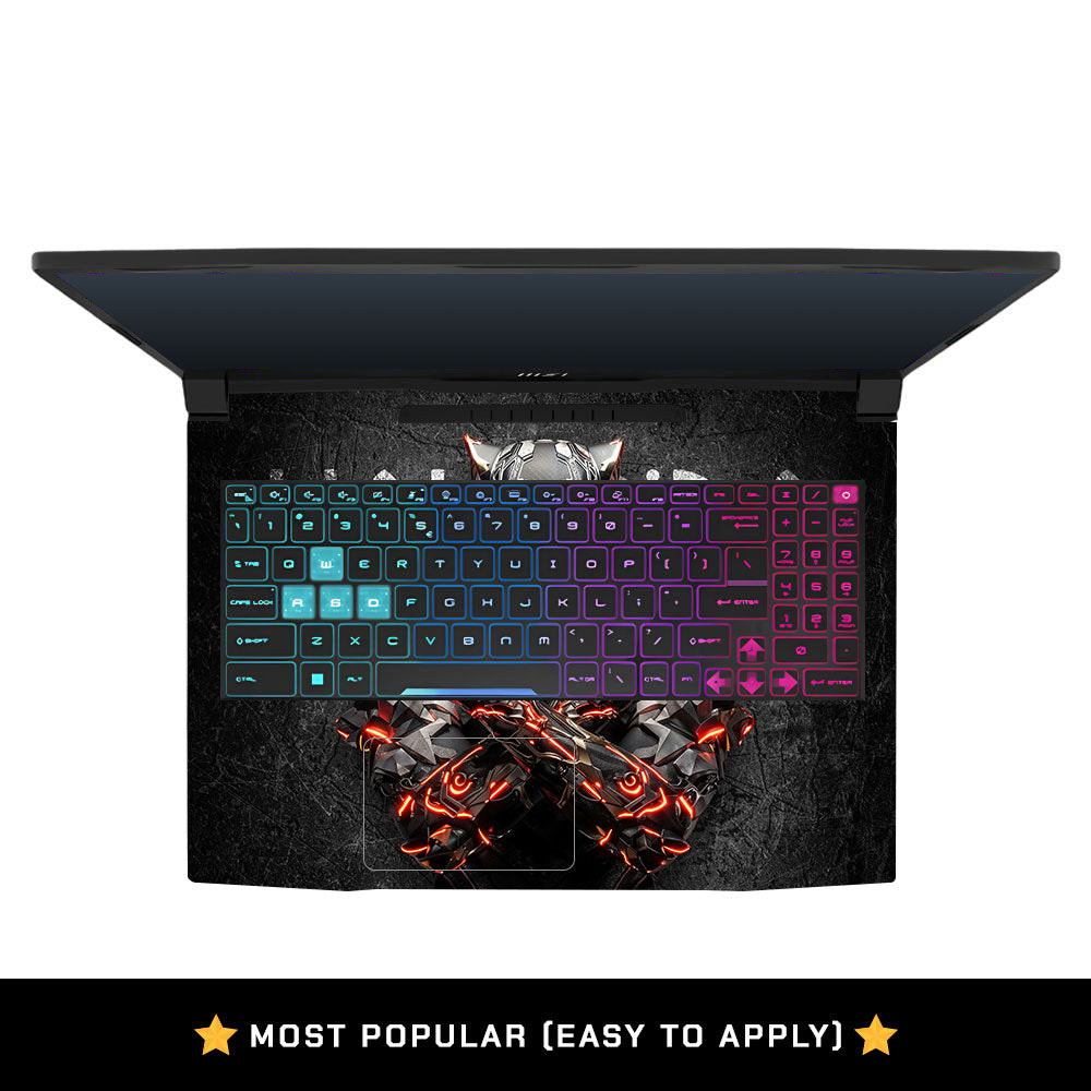 Black Panther Glowing Fury MSI Katana 15 B13V Laptop Skin
