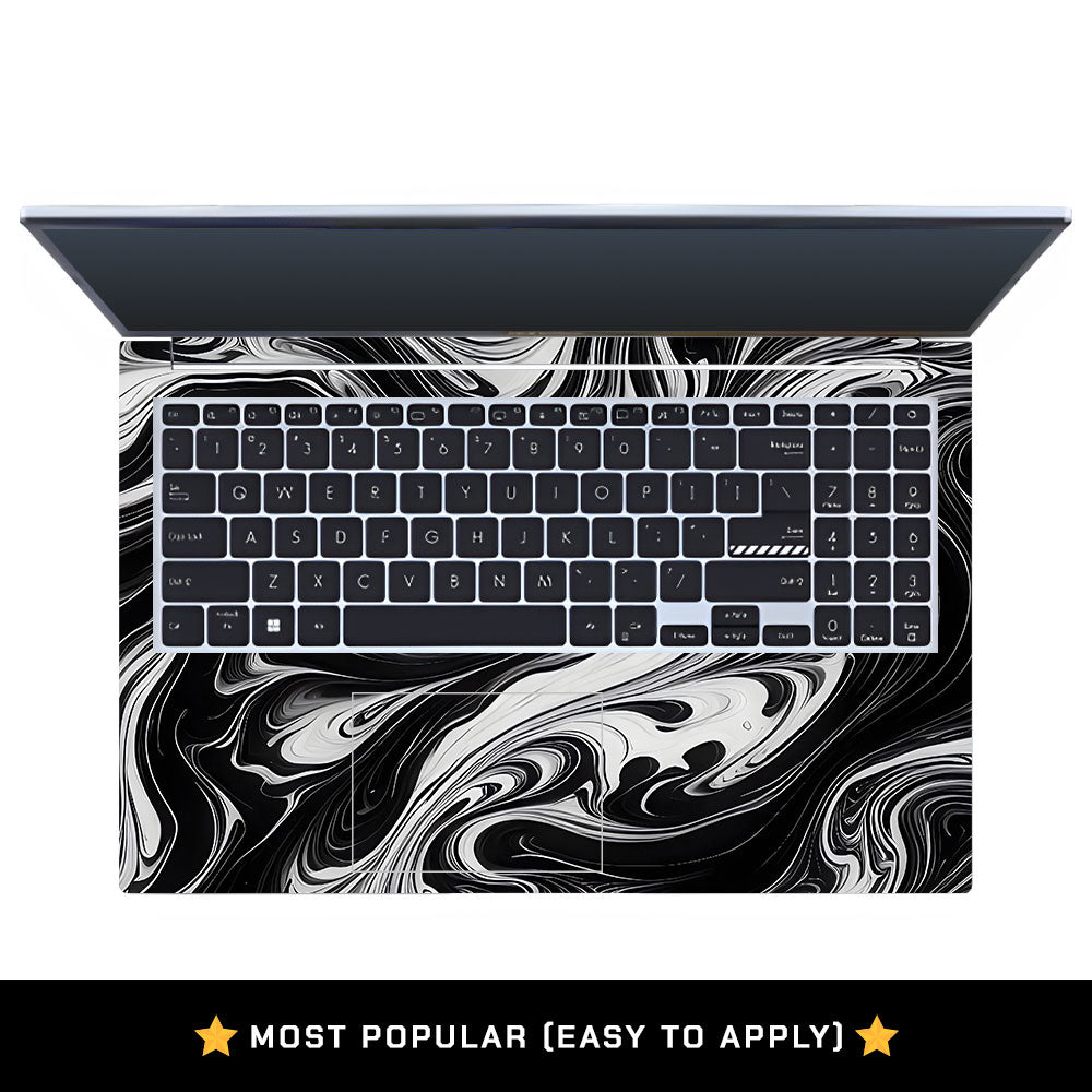 Black and White Marble Asus Vivobook 15 X1502ZA Laptop Skin