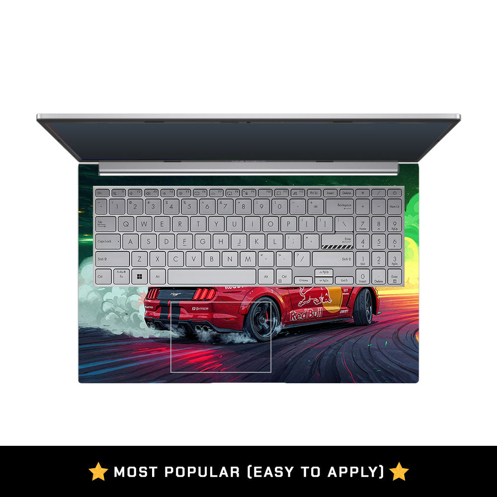 Mustang GT Red Bull Drift Beast Asus Vivobook 15 X1504ZA Laptop Skin