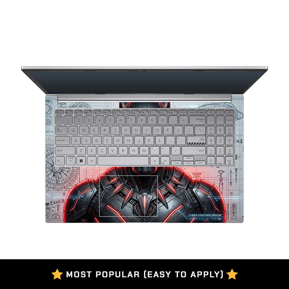 Black Panther Vibranium Tech Asus Vivobook 15 X1504ZA Laptop Skin
