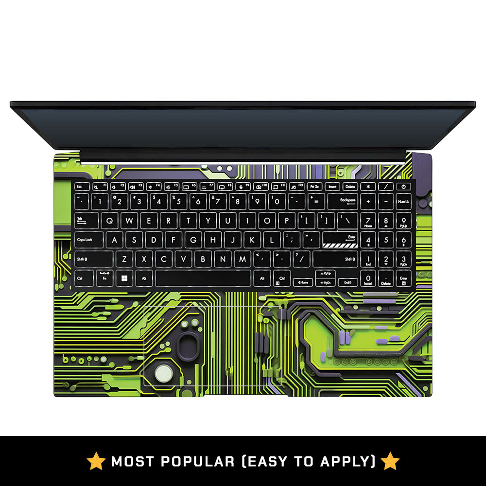 Lime Green Circuit Design Asus Vivobook Pro 15 M6500QC & M6500QH Laptop Skin