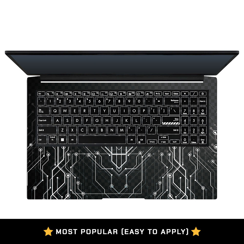 Black Digital Circuit Asus Vivobook Pro 15 M6500QC & M6500QH Laptop Skin