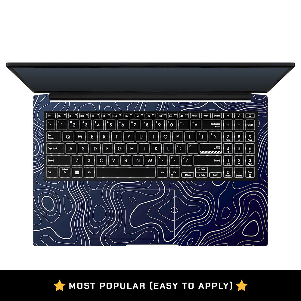 Fluid Lines Design Asus Vivobook Pro 15 M6500QC & M6500QH Laptop Skin