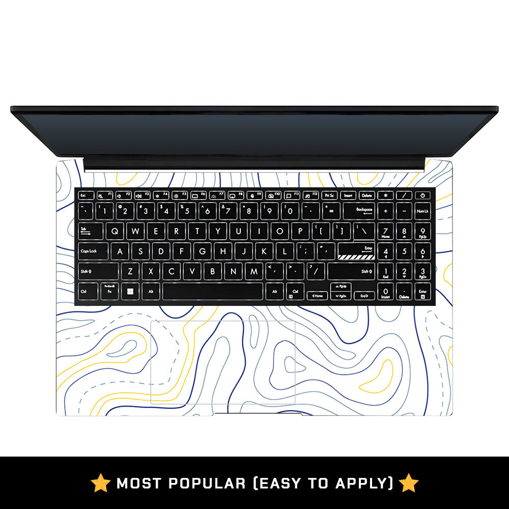 Minimalist Colorful Contours Asus Vivobook Pro 15 M6500QC & M6500QH Laptop Skin