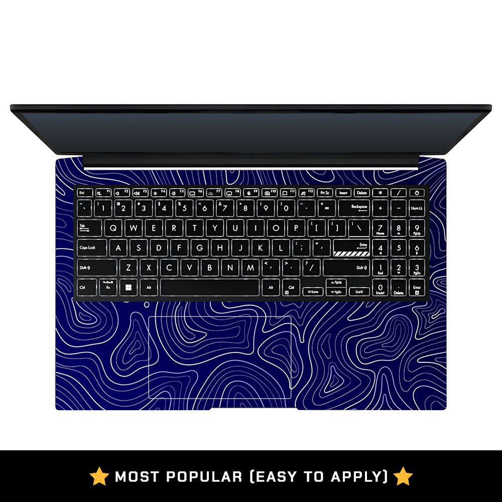 Deep Blue Contour Depths Asus Vivobook Pro 15 M6500QC & M6500QH Laptop Skin