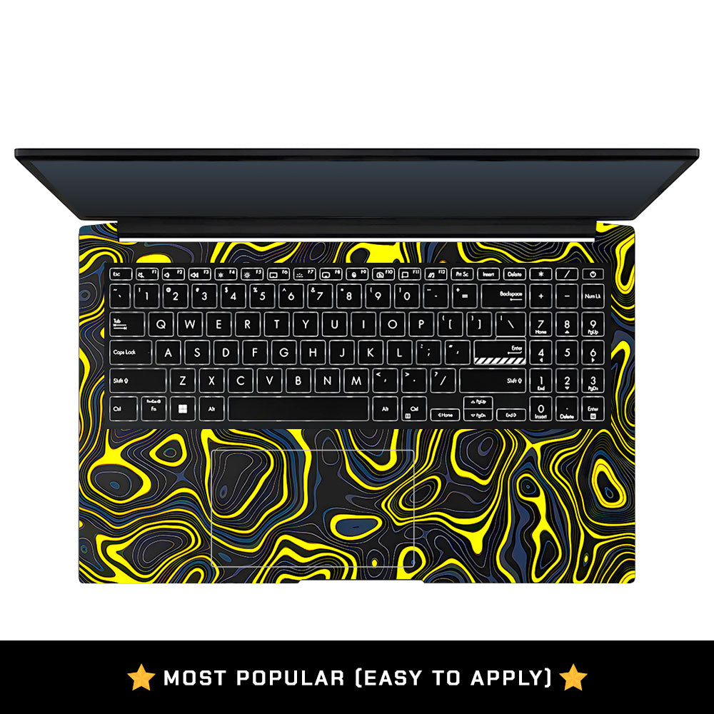 Neon Lava Contours Asus Vivobook Pro 15 M6500QC & M6500QH Laptop Skin