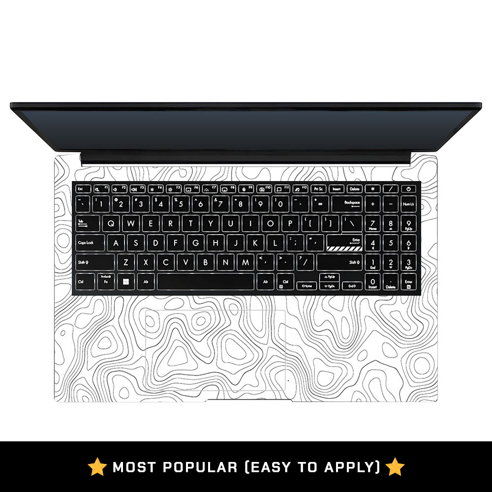 White Contour Design Asus Vivobook Pro 15 M6500QC & M6500QH Laptop Skin