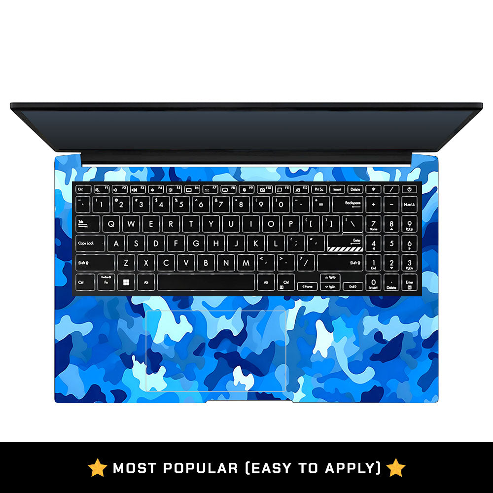 Arctic Blue Camo Pattern Asus Vivobook Pro 15 M6500QC & M6500QH Laptop Skin