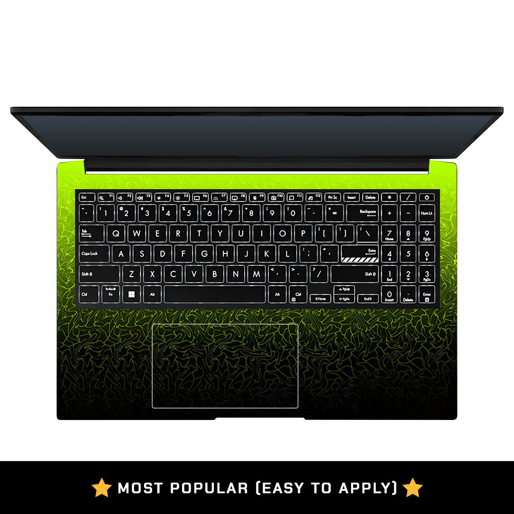 Lime Yellow to Black Gradient Asus Vivobook Pro 15 M6500QC & M6500QH Laptop Skin