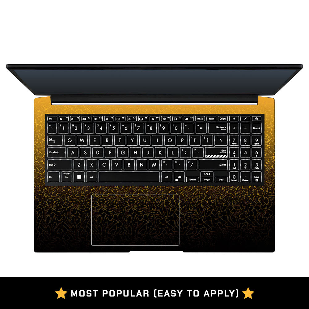 Orange to Black Gradient Asus Vivobook Pro 15 M6500QC & M6500QH Laptop Skin