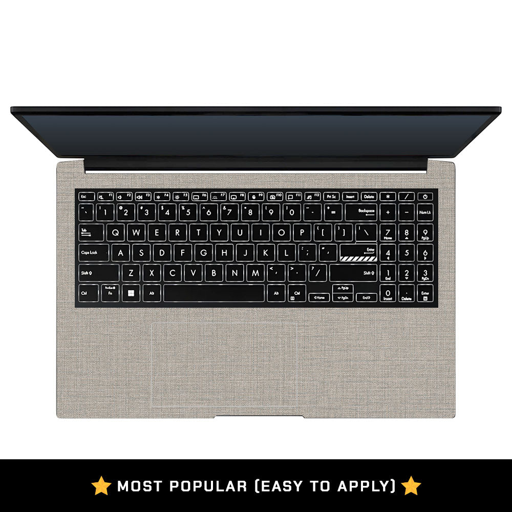 Textured Fabric Grey Asus Vivobook Pro 15 M6500QC & M6500QH Laptop Skin