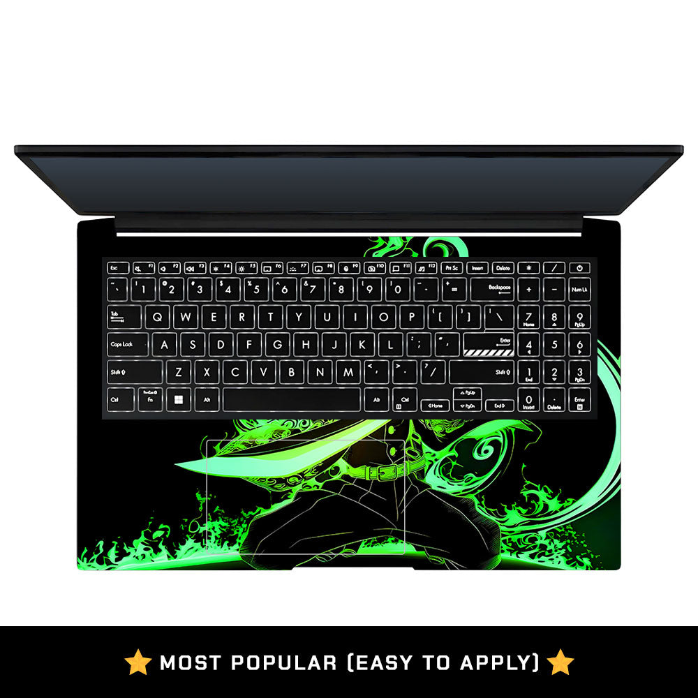 Tanjiro Green Flame Dance Asus Vivobook Pro 15 M6500QC & M6500QH Laptop Skin