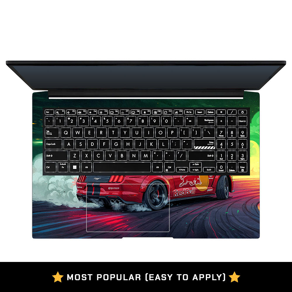 Mustang GT Red Bull Drift Beast Asus Vivobook Pro 15 M6500QC & M6500QH Laptop Skin