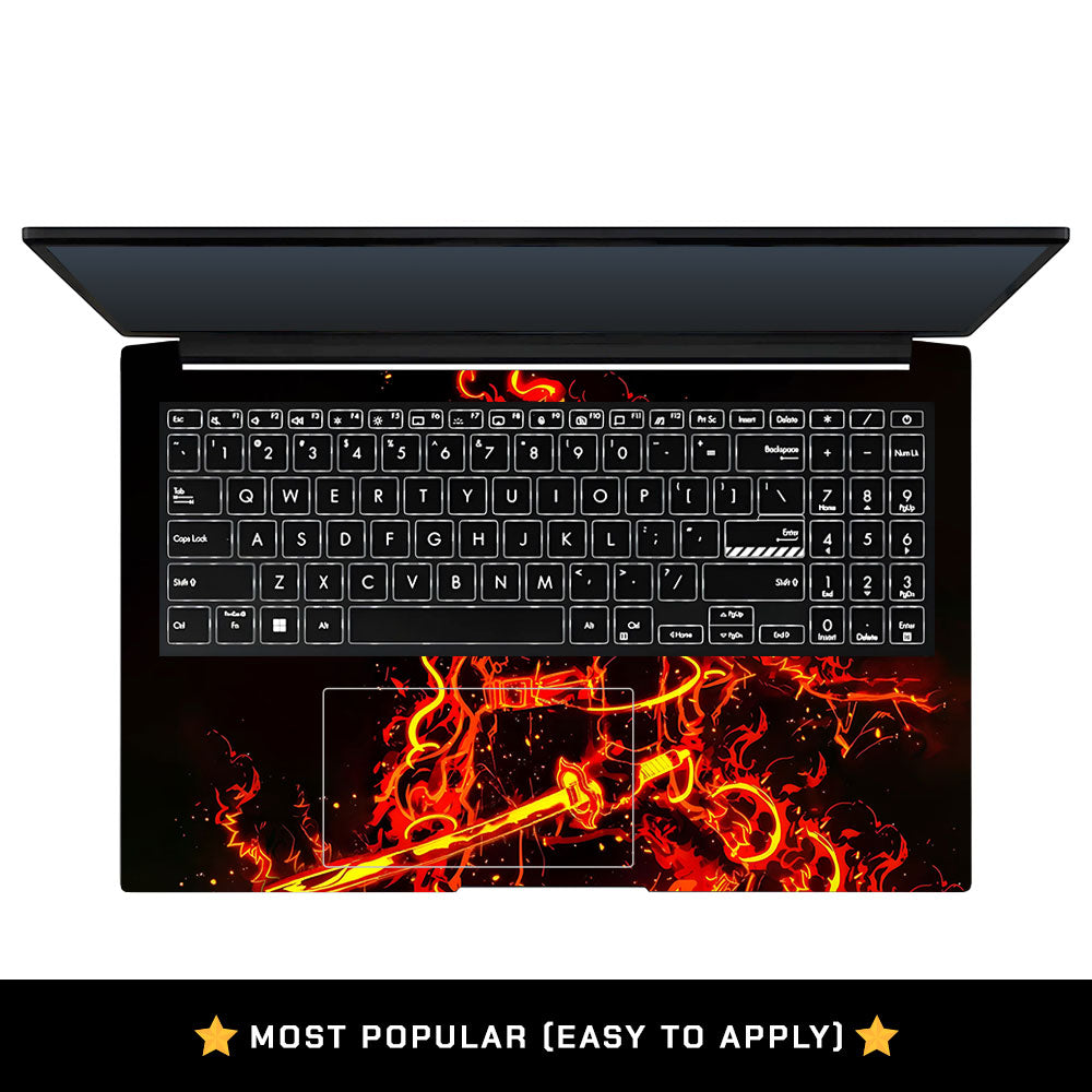 Rengoku Blazing Inferno Asus Vivobook Pro 15 M6500QC & M6500QH Laptop Skin