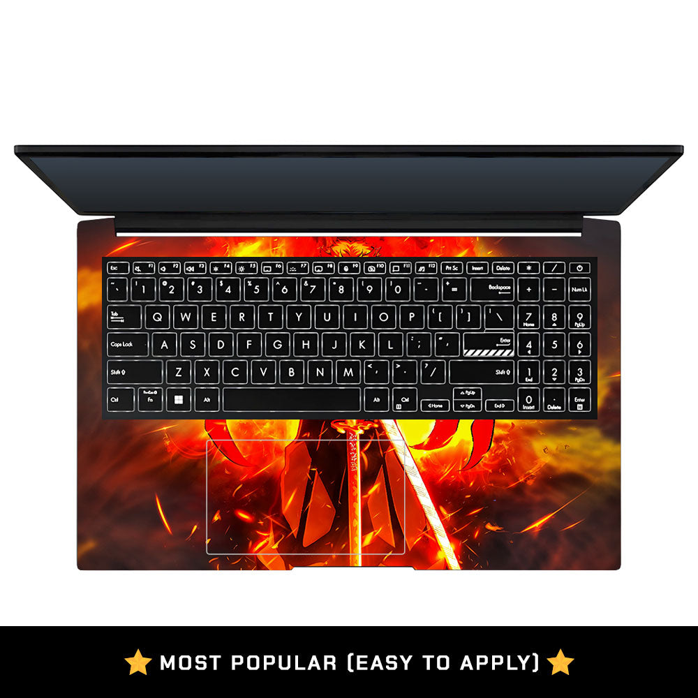 Anime Flame Swordsman Asus Vivobook Pro 15 M6500QC & M6500QH Laptop Skin