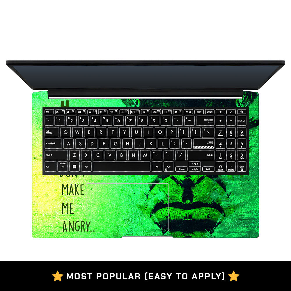 Hulk Don't Make Me Angry Asus Vivobook Pro 15 M6500QC & M6500QH Laptop Skin
