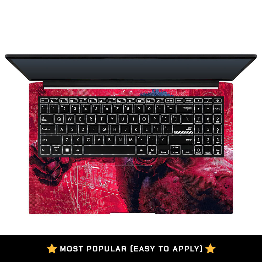 Gamma Rage Red Hulk Asus Vivobook Pro 15 M6500QC & M6500QH Laptop Skin