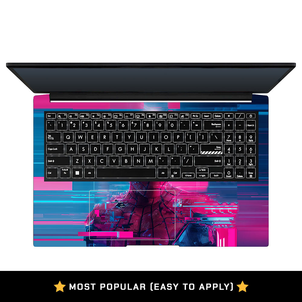 Glitch Spider Neon Web Asus Vivobook Pro 15 M6500QC & M6500QH Laptop Skin