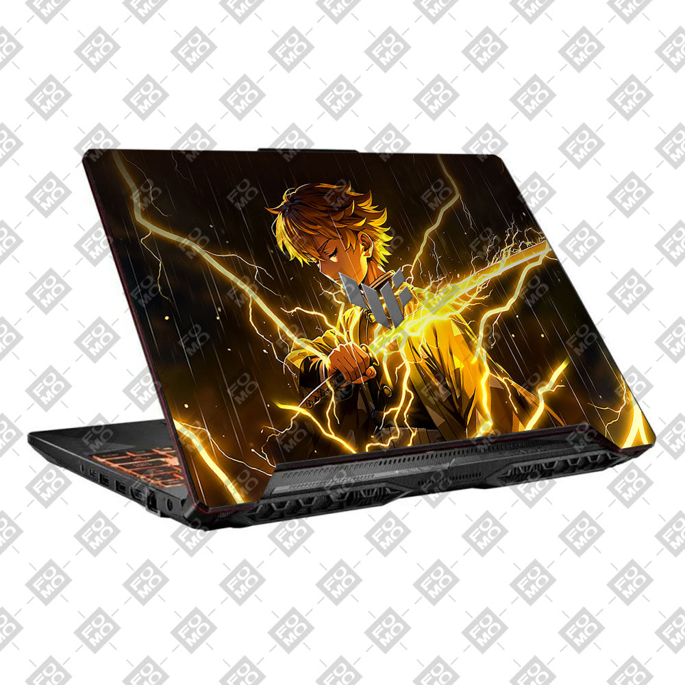 Thunder Anime Swordsman Asus TUF F15 FX506 & A15 FA506 3D Laptop Skin