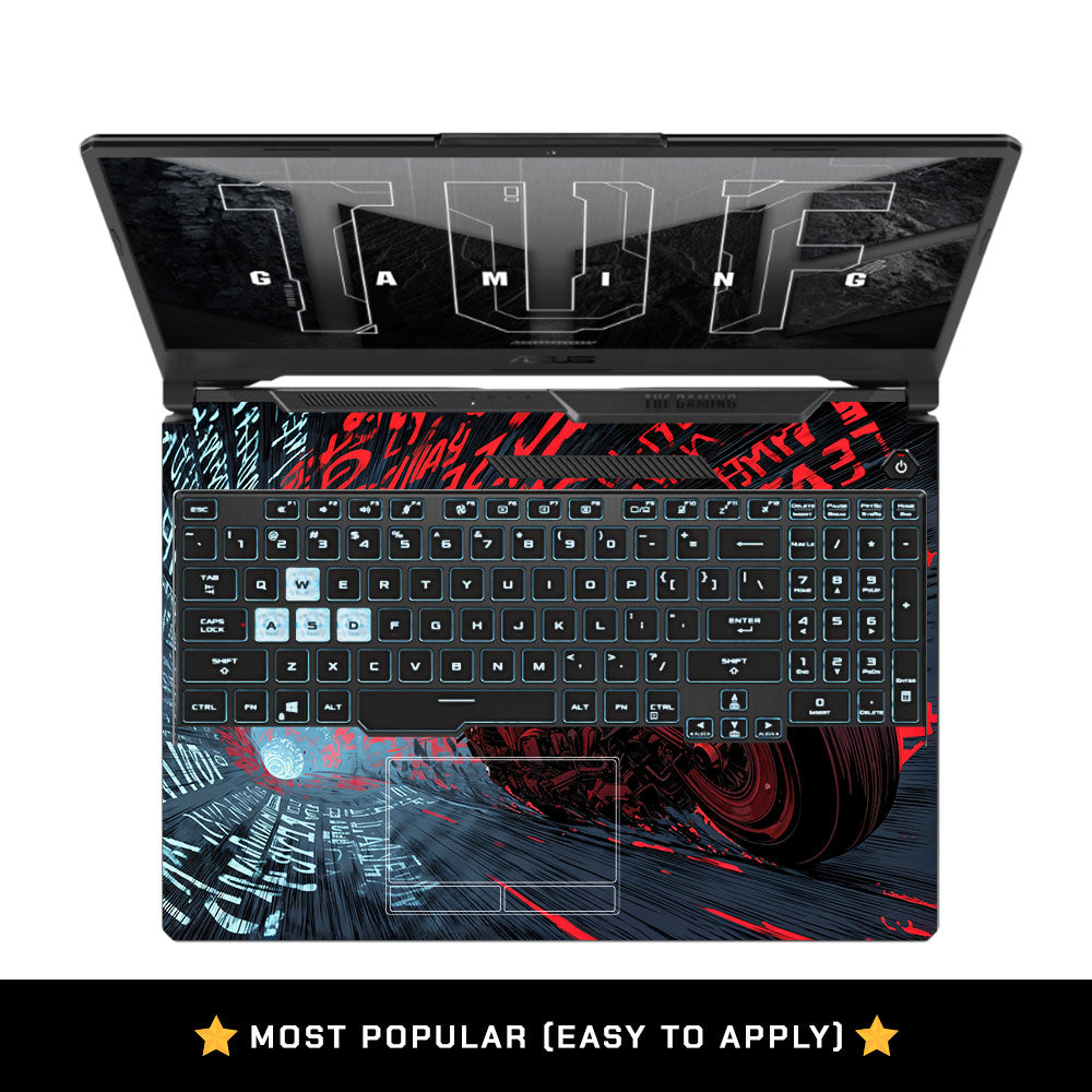 Vigilante Speed Overdrive Asus TUF F15 FX506 & A15 FA506 3D Laptop Skin
