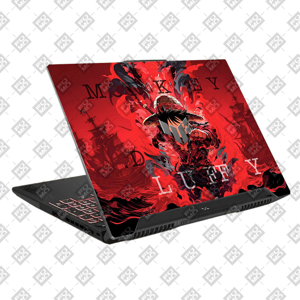Crimson Anime Pirate Asus TUF F15 FX507 & A15 FA507 3D Laptop Skin