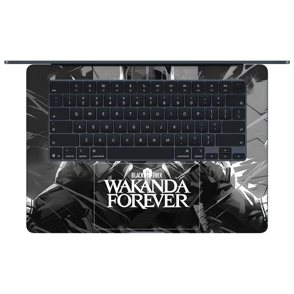 Black Panther Wakanda Forever Macbook Air 15 M5 2026 3D Laptop Skin