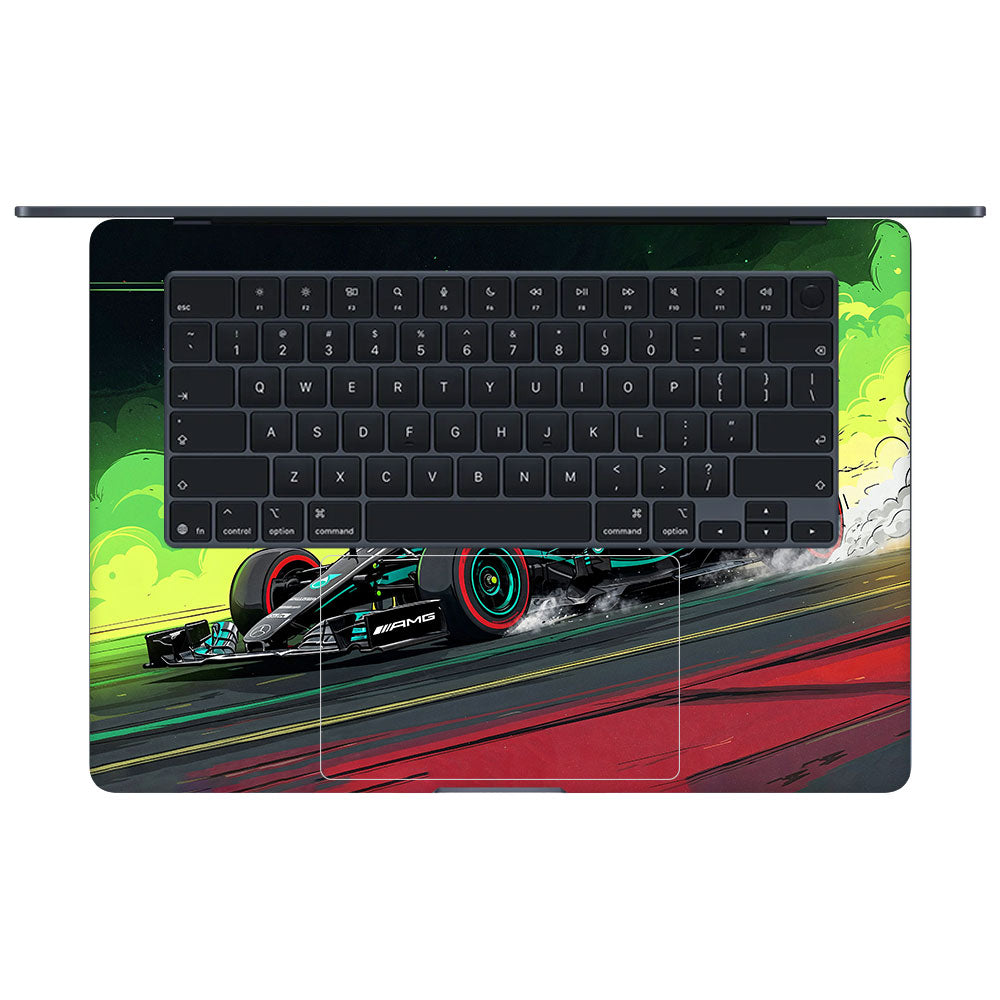 W15 F1 Red Bull x AMG Velocity Macbook Air 15 M5 2026 3D Laptop Skin