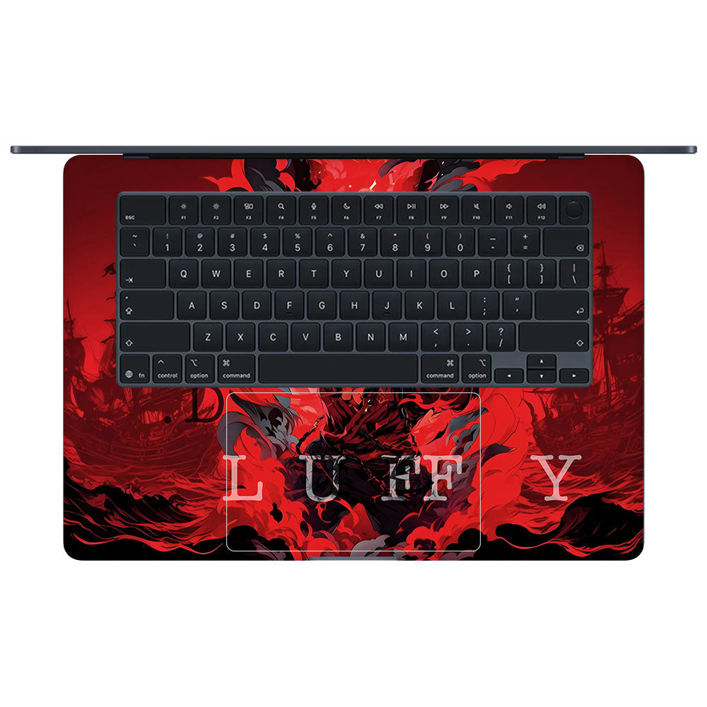 Red King Luffy Macbook Air 15 M5 2026 3D Laptop Skin
