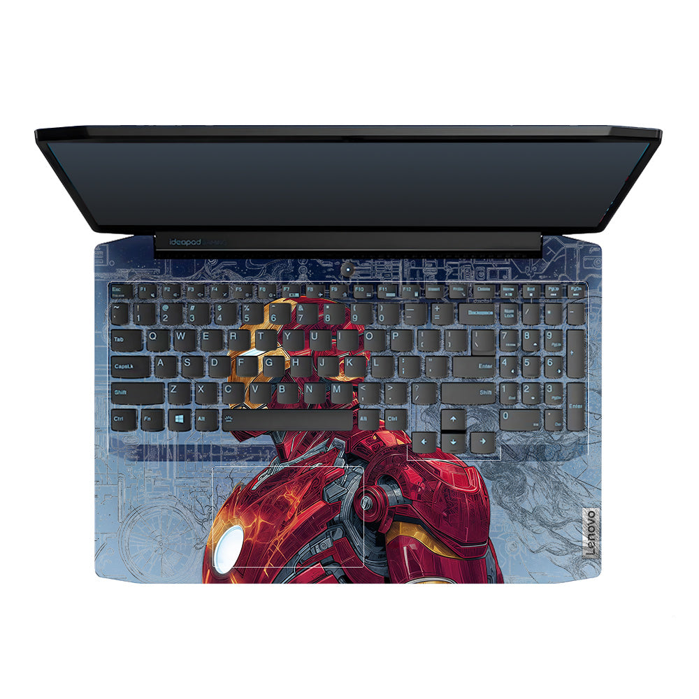 Transparent Futuristic Iron Man Lenovo Ideapad Gaming 3 15ARH05 and 15IMH05 Laptop Skin