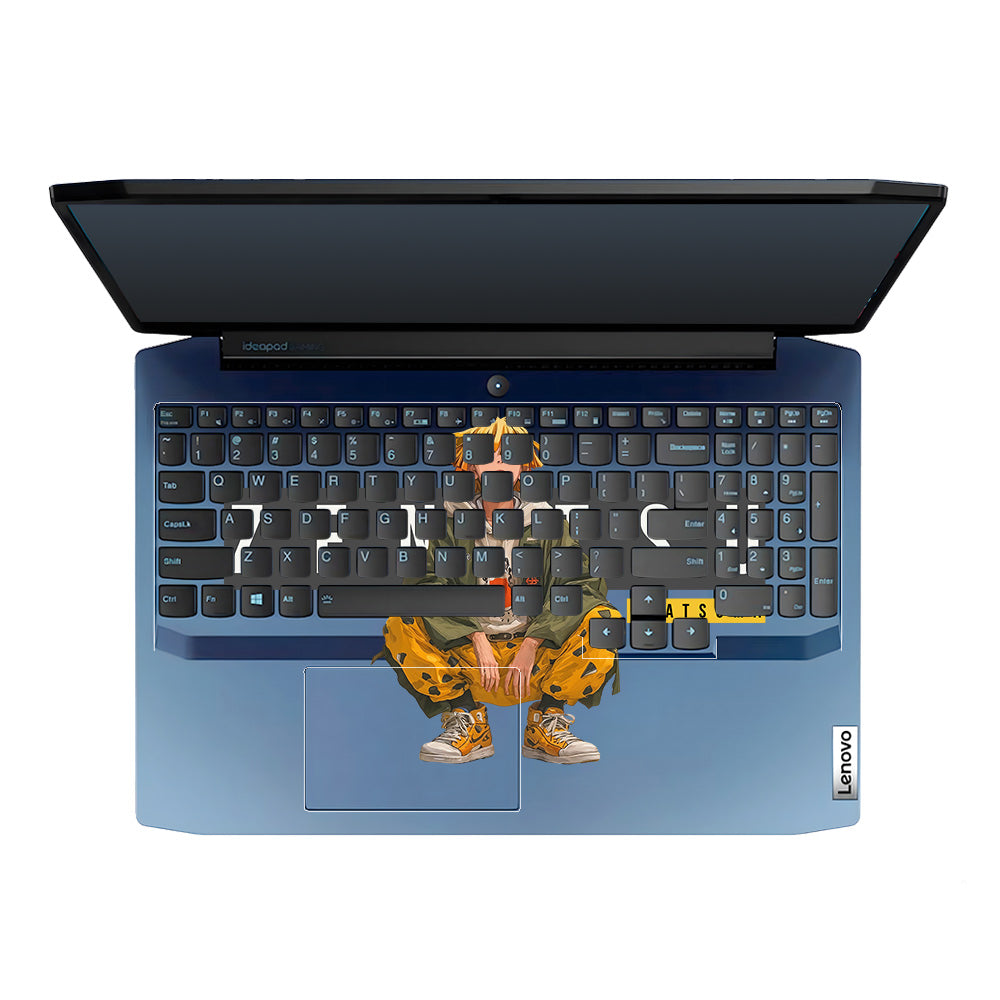 Transparent Zenitsu Agatsuma Lenovo Ideapad Gaming 3 15ARH05 and 15IMH05 Laptop Skin
