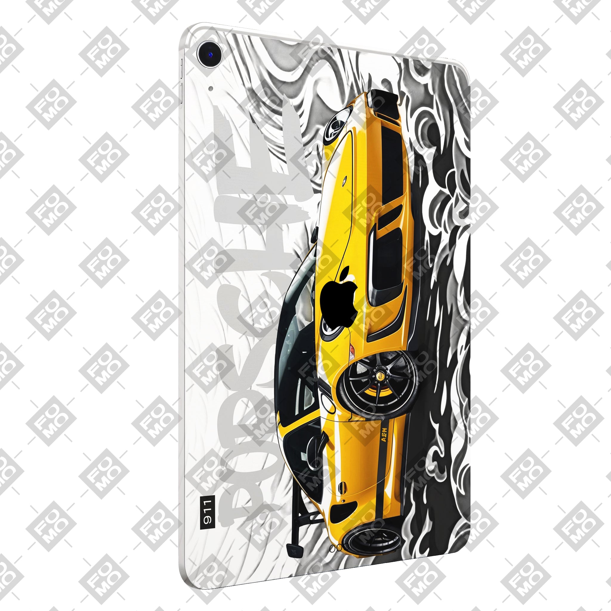 Apple iPad Air 11 M2 2024 Porsche 911 Yellow Blaze Cars & Bikes Tablet Skins