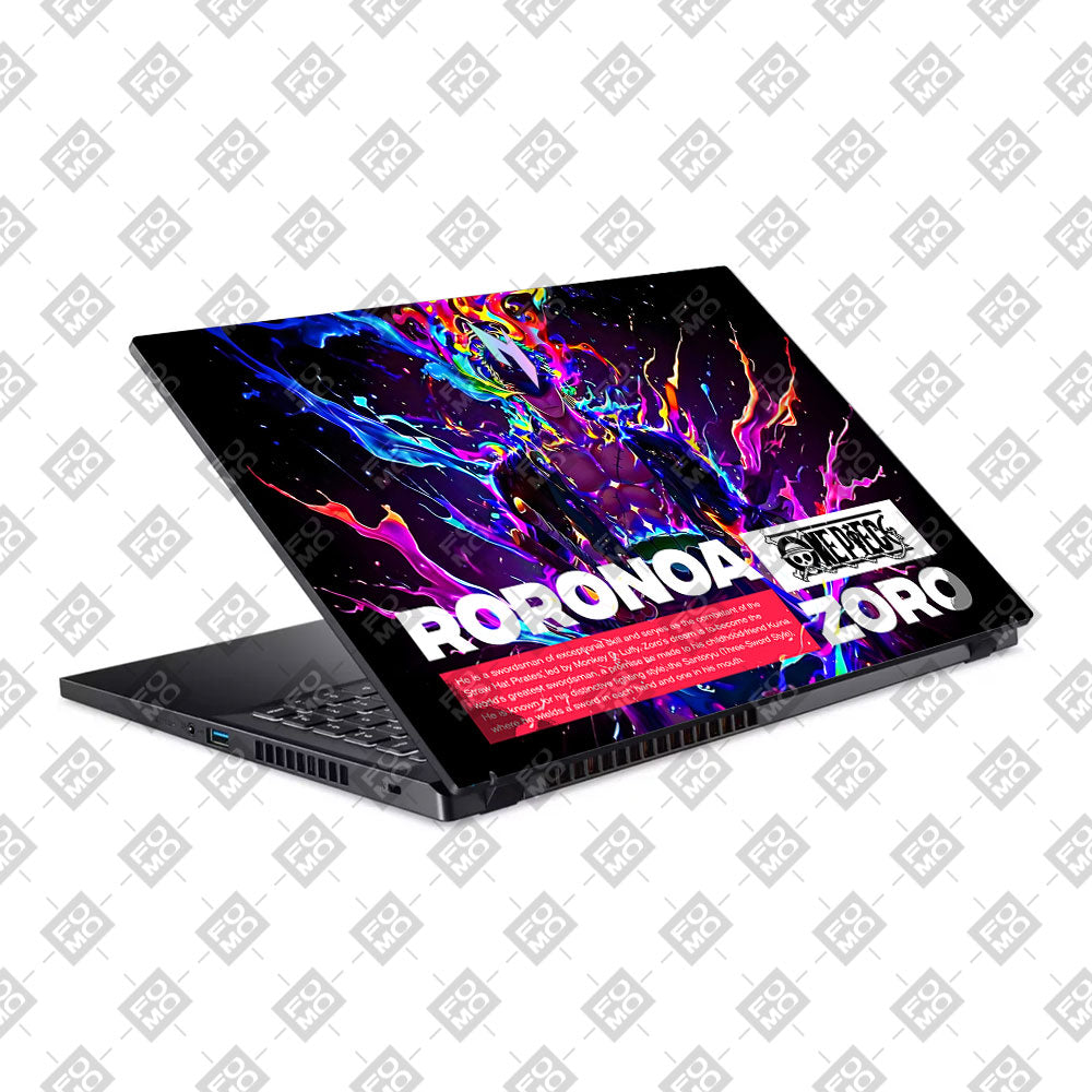 Zoro with Neon Flames Acer Nitro V ANV15 51 55CA Laptop Skin