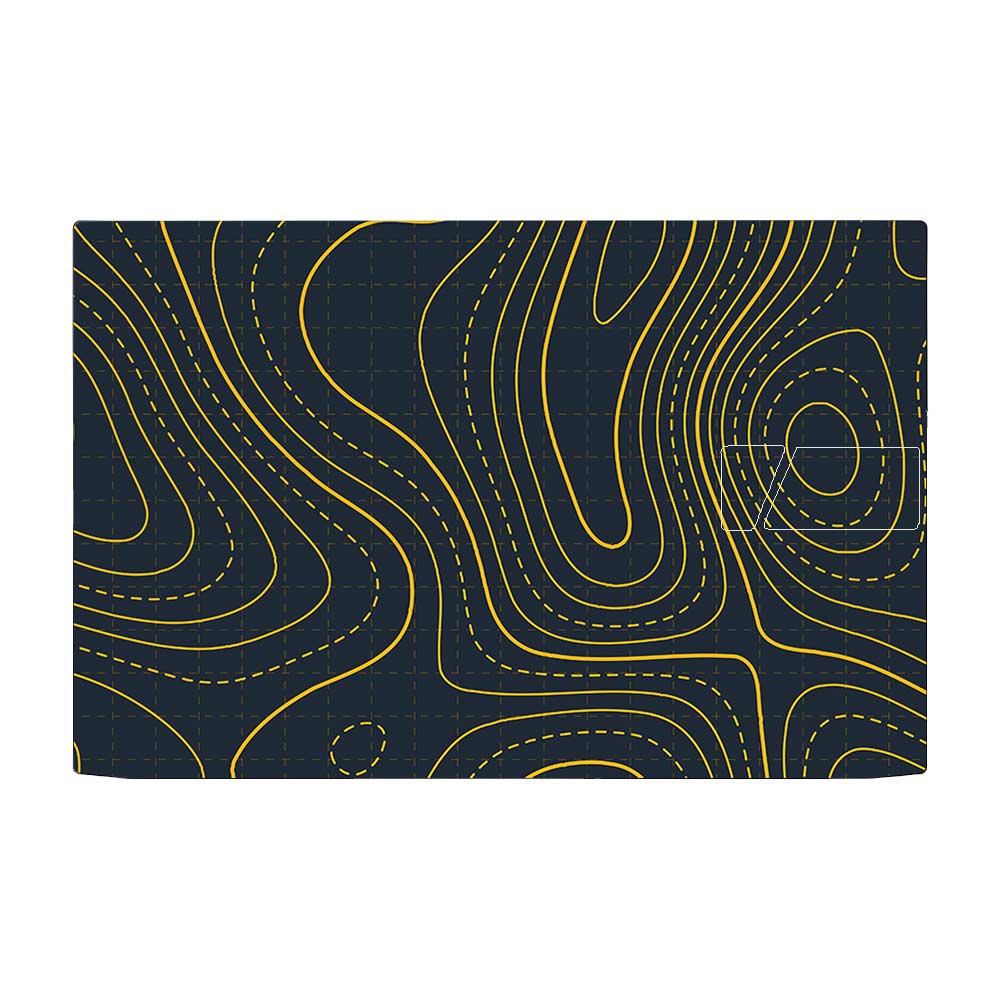 Yellow Contour Lines Asus Vivobook Pro 15 M6500QC & M6500 QH Laptop Skin