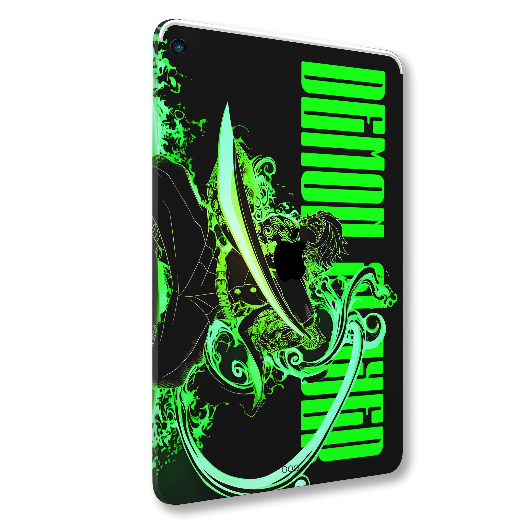 Apple iPad 9th Gen 2021 Tanjiro Green Flame Dance Anime Tablet Skins