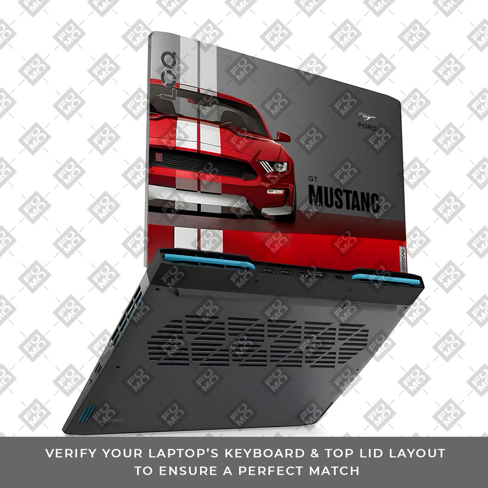 Transparent Mustang Power Lenovo LOQ 2023 15IRH8, 15APH8 Laptop Skin