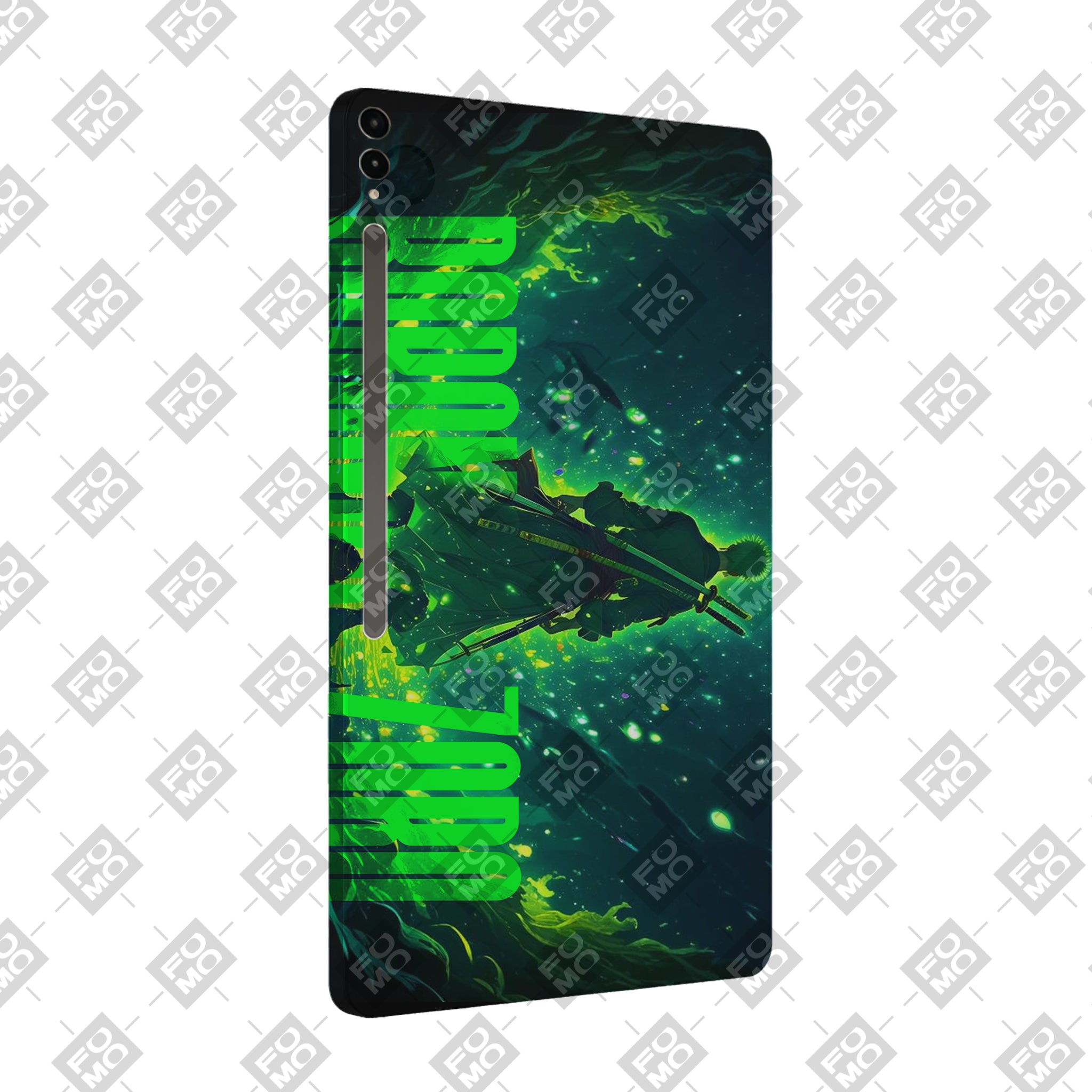 Samsung Galaxy Tab S9 Ultra 5G Roronoa Zoro Green Fury Anime Tablet Skins