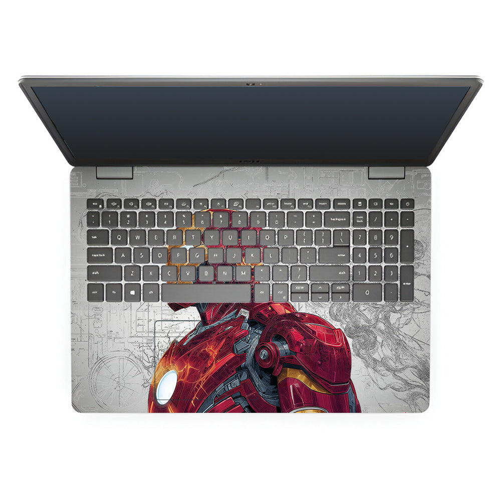 Transparent Futuristic Iron Man Dell Inspiron 3501 Laptop Skin