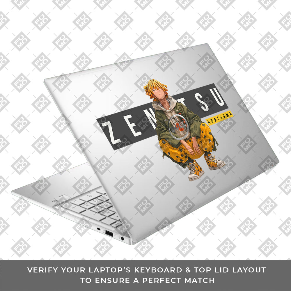 Transparent Zenitsu Agatsuma Dell Inspiron 3501 Laptop Skin