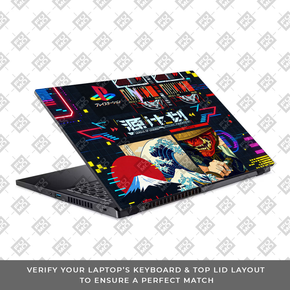 PlayStation Retro Acer Nitro V ANV15 51 55CA 3D Laptop Skin