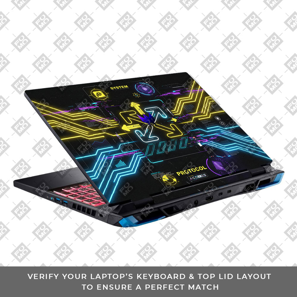 System Protocol Acer Predator Helios Neo 16 N22Q22B 3D Laptop Skin