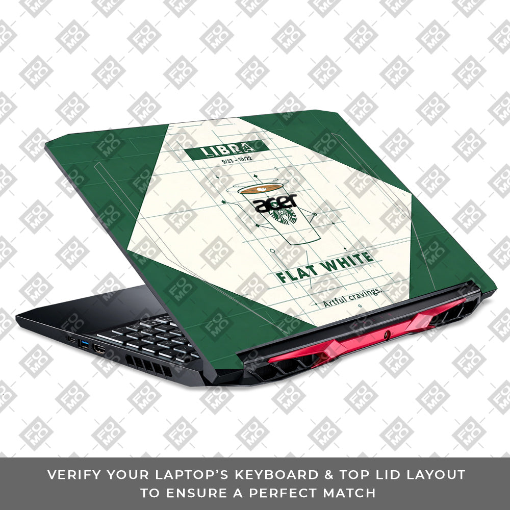 Libra Flat White Acer Nitro 5 AN515 44, 56 3D Laptop Skin