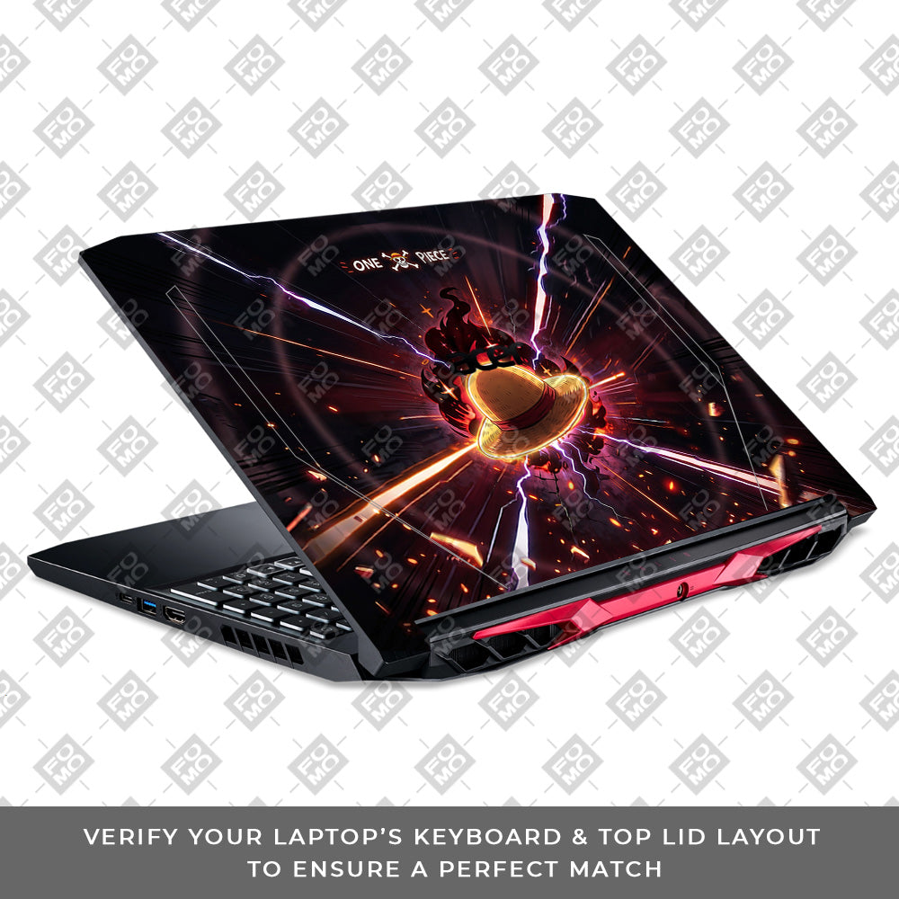 One Piece Fire Hat Acer Nitro 5 AN515 44, 56 3D Laptop Skin