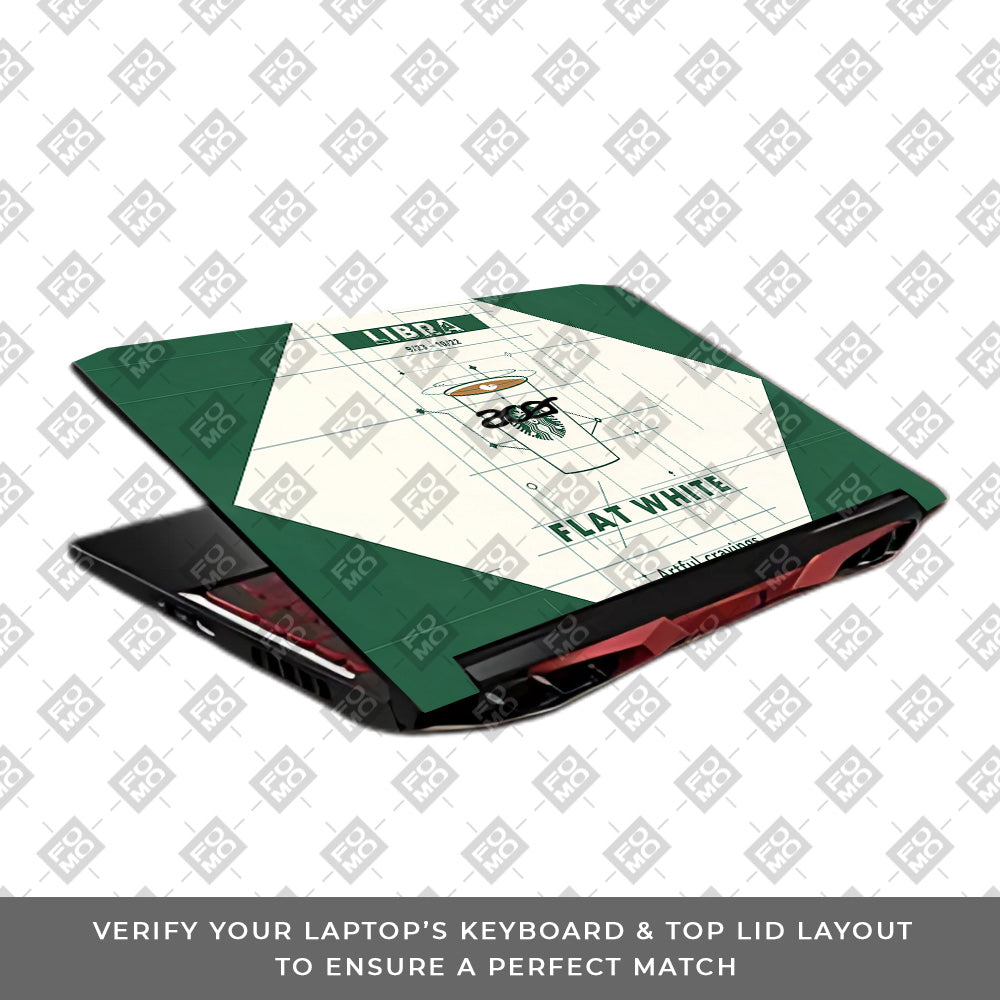 Libra Flat White Acer Nitro 5 AN515 45, 55, 57 3D Laptop Skin