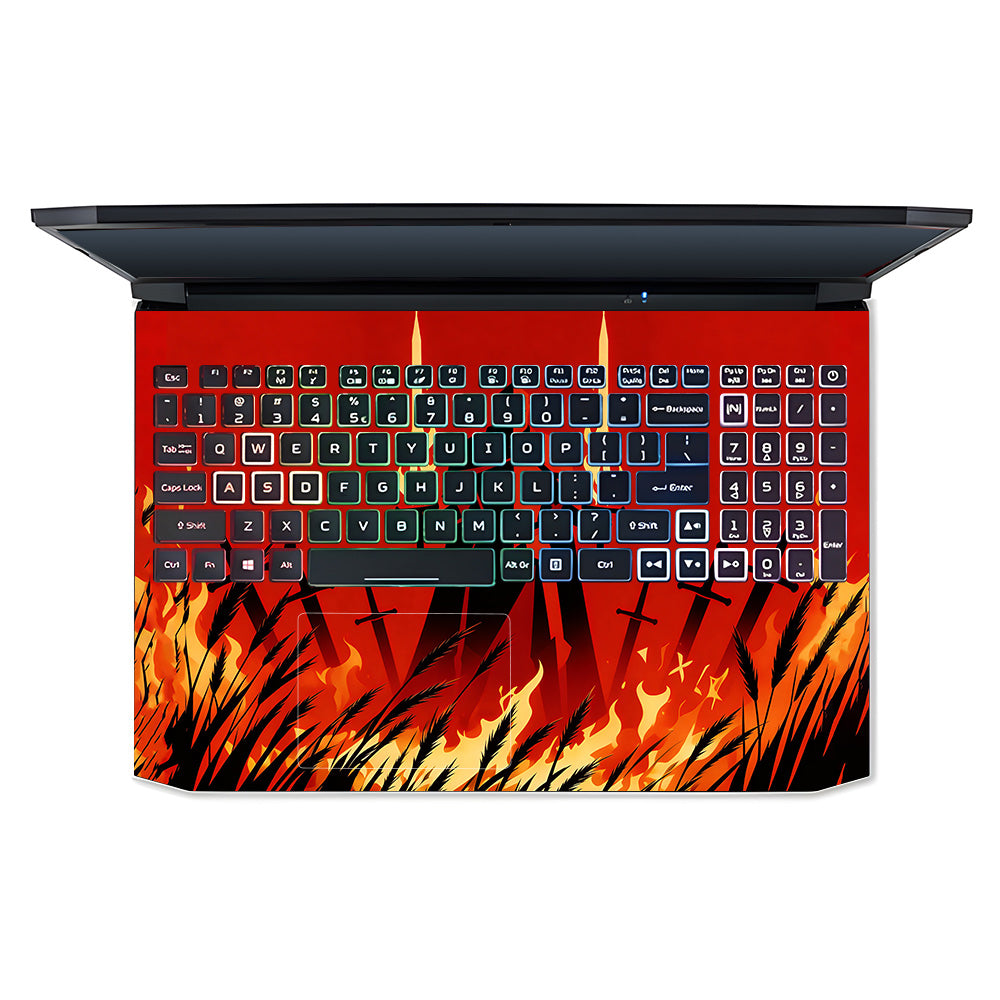 Knight of Flames Acer Nitro 5 AN515 45, 55, 57 3D Laptop Skin