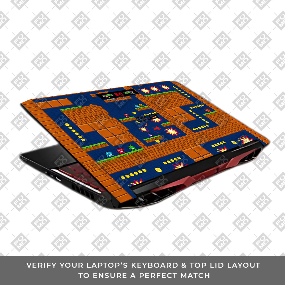 Pixelated Retro Arcade Acer Nitro 5 AN515 45, 55, 57 3D Laptop Skin