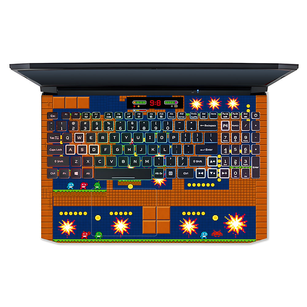 Pixelated Retro Arcade Acer Nitro 5 AN515 45, 55, 57 3D Laptop Skin