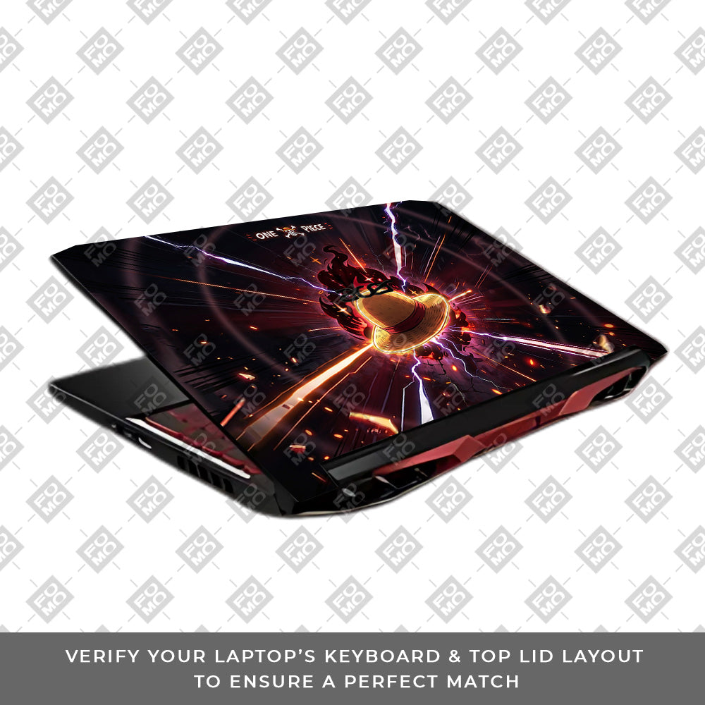 One Piece Fire Hat Acer Nitro 5 AN515 45, 55, 57 3D Laptop Skin