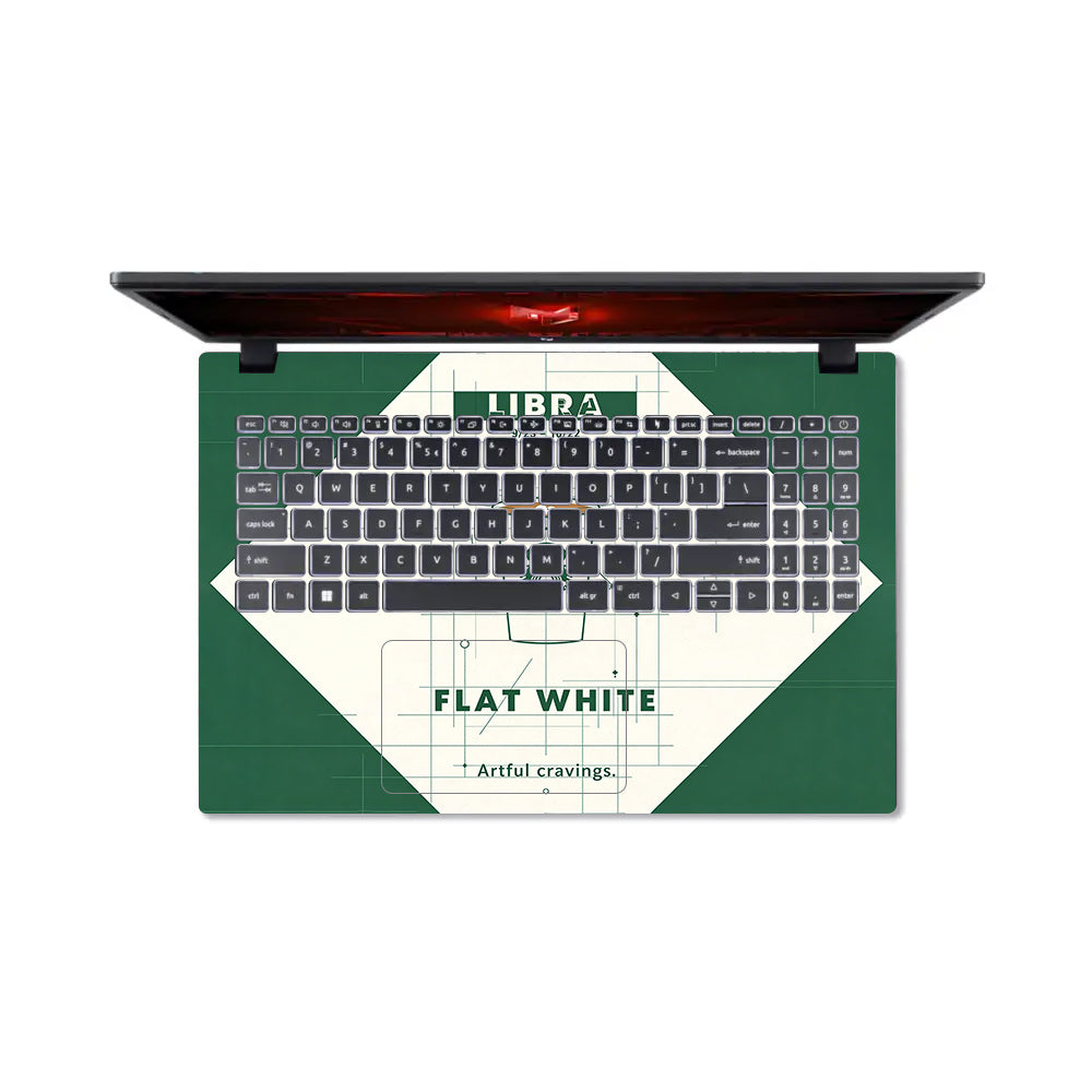 Libra Flat White Acer Nitro V ANV15 51 55CA 3D Laptop Skin